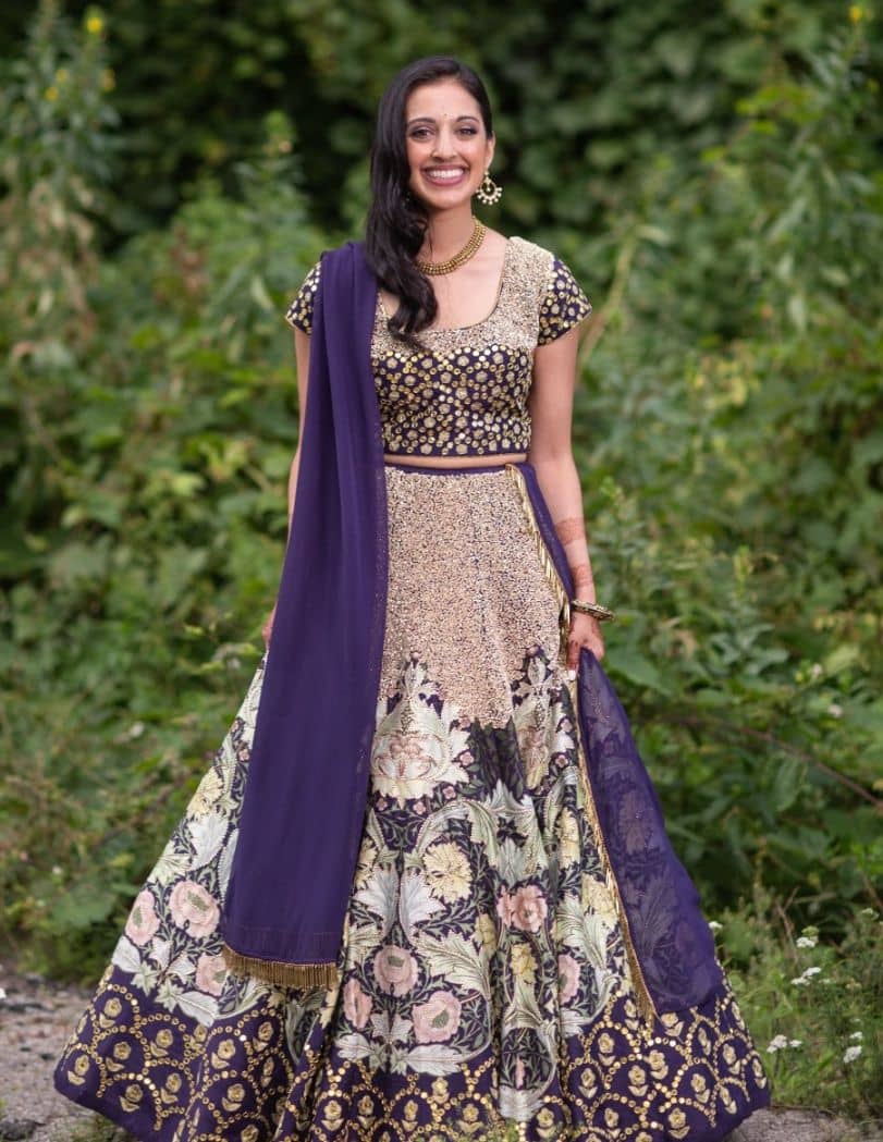 The Floral Net Lehenga. Indian wedding Guest Dresses for women