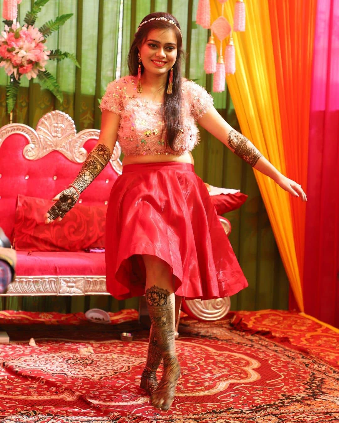 Buy Pakistani Mehndi Bridal Dresses Online | Bride Mayon Designer Dress