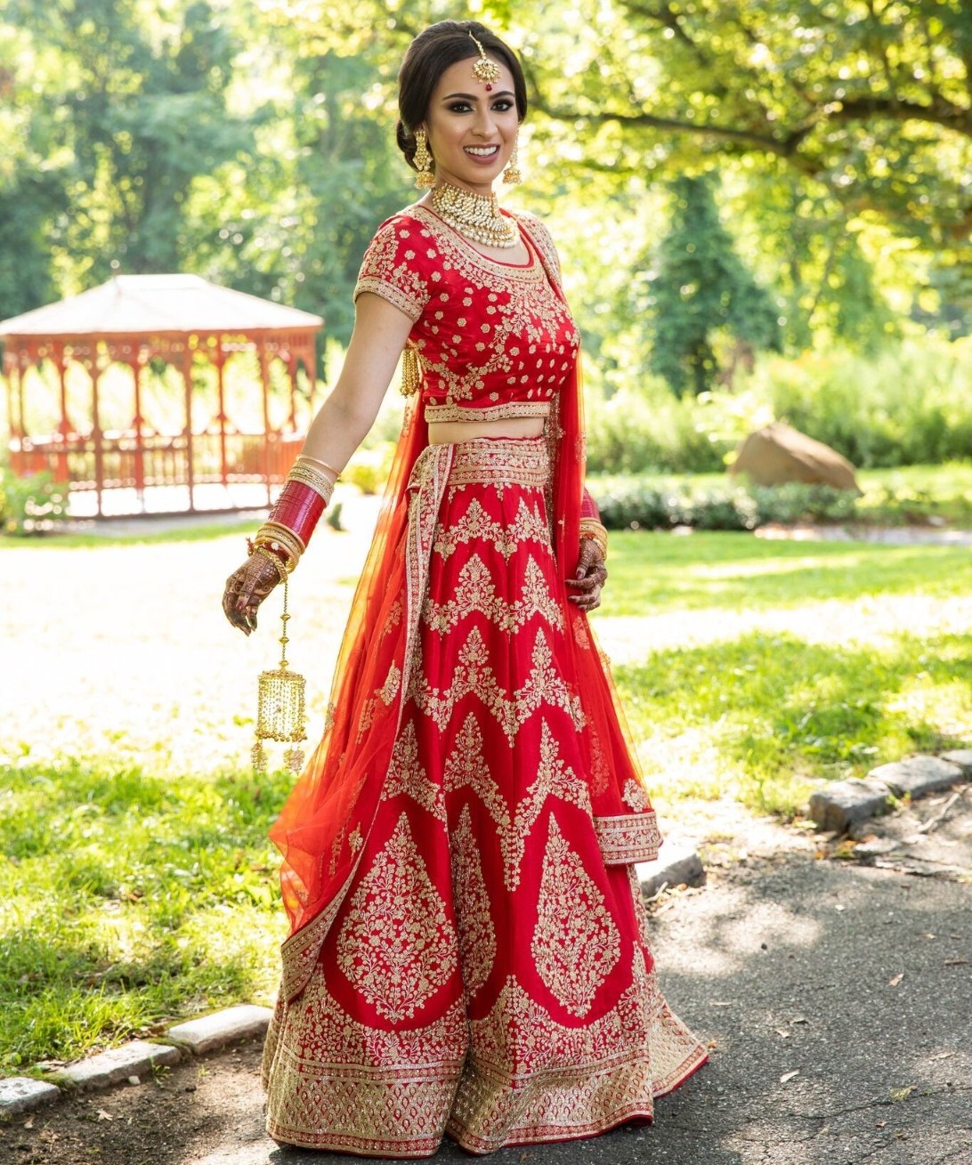 Red Lehenga for the Petite Punjabi Bridal Dress