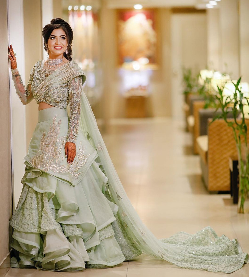 Luxurious Elegant Pakistani Fishtail Dress for Bride Online – Nameera by  Farooq