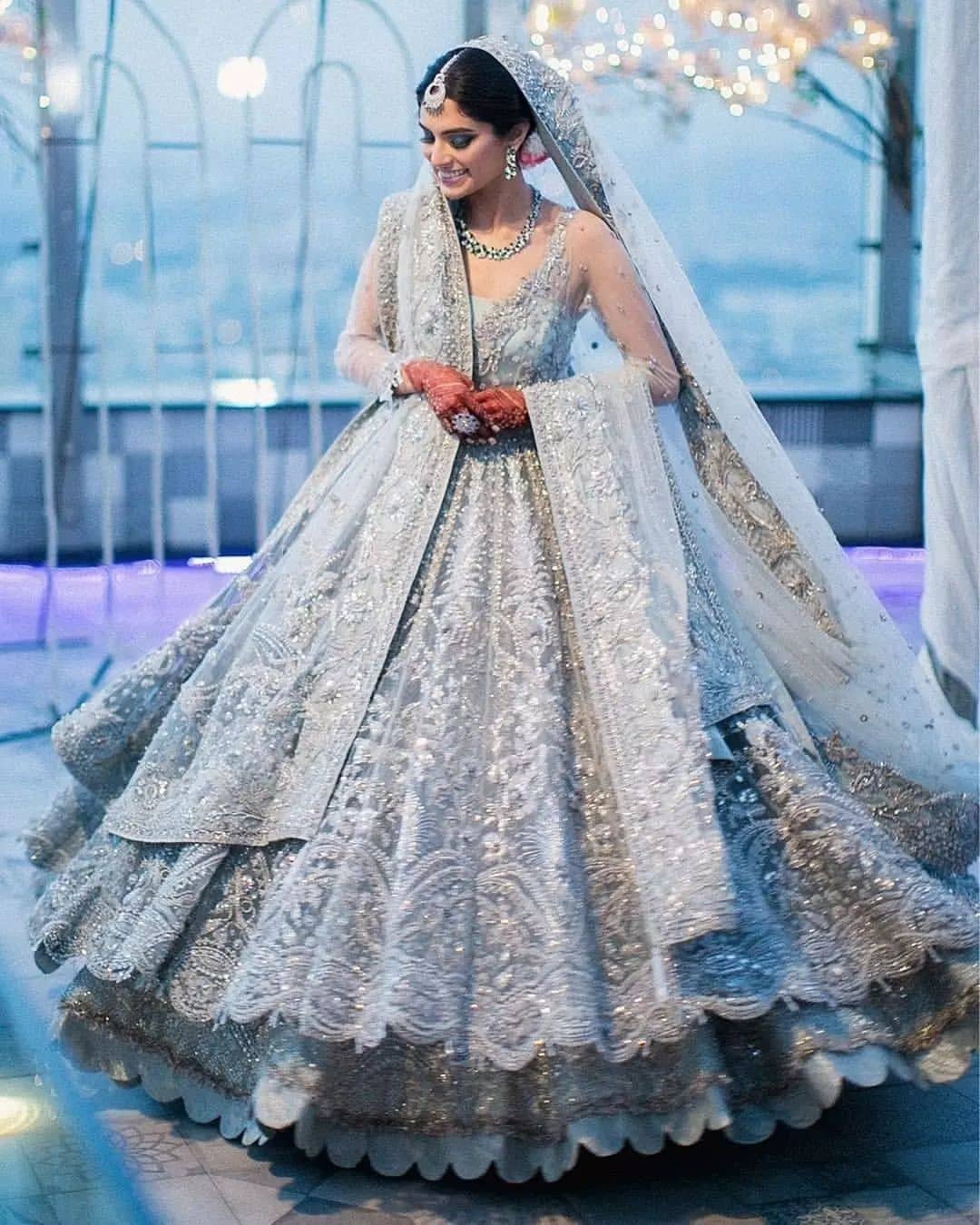 When Blue is the Color of Love - Bridal Anarkali