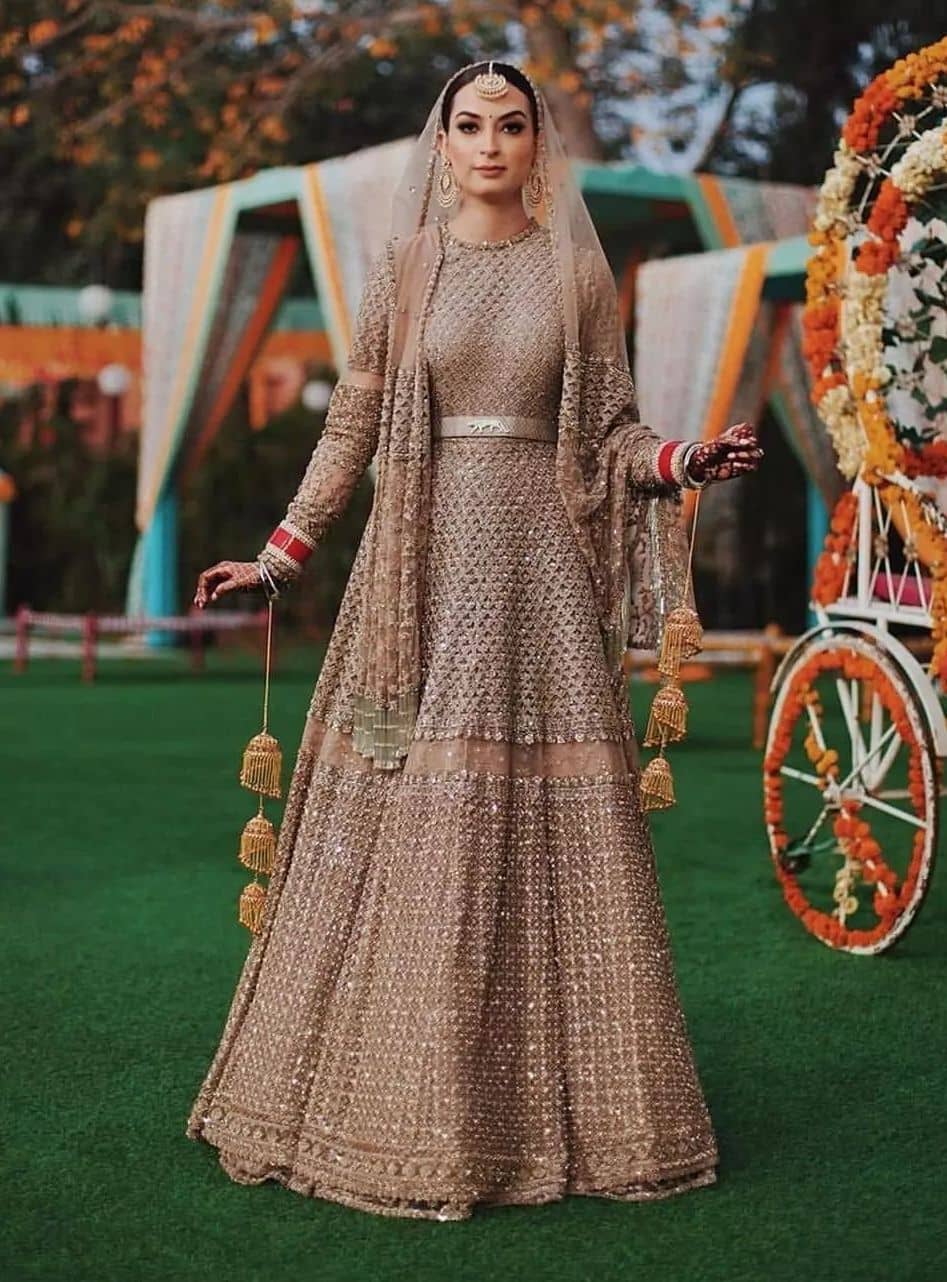 Black Designer Heavy Embroidered Net Wedding Anarkali Gown | Saira's  Boutique