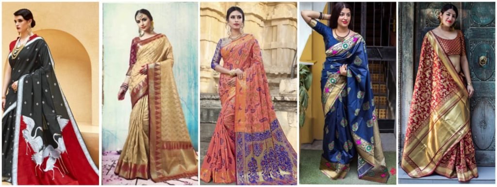 Details about   New Indian Pakistani Bollywood Latest Banarasi Silk wedding Party Wear Sarees 