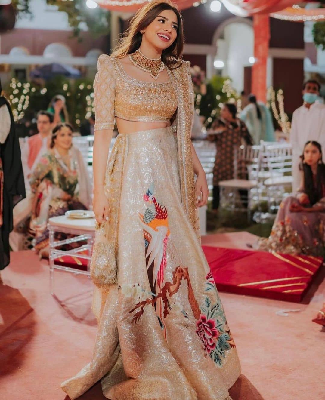 Pale Mustard Designer Heavy Embroidered Wedding & Bridal Lehenga | Saira's  Boutique