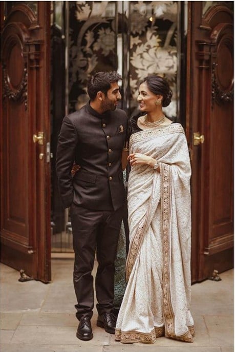 The saree with sequins design by Sabyasachi