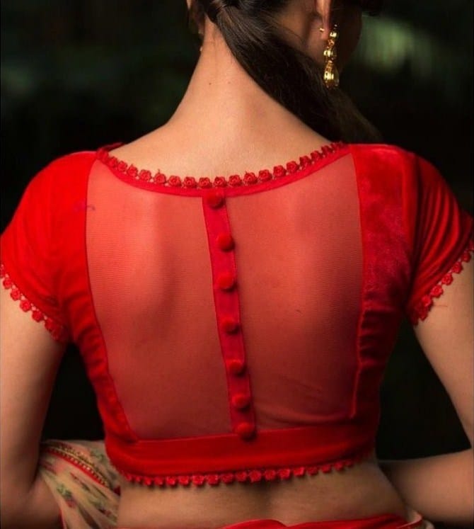 The Red Net Blouse
