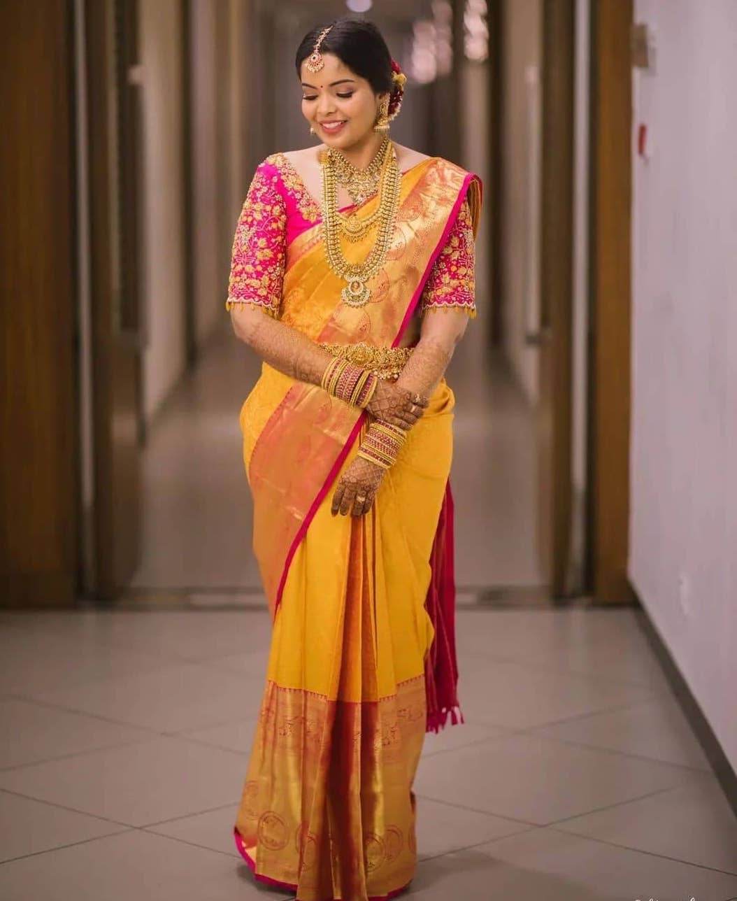 Nayanthara Sk, In Yellow Saree, yellow saree, actress, south indian, lady  superstar, HD phone wallpaper | Peakpx