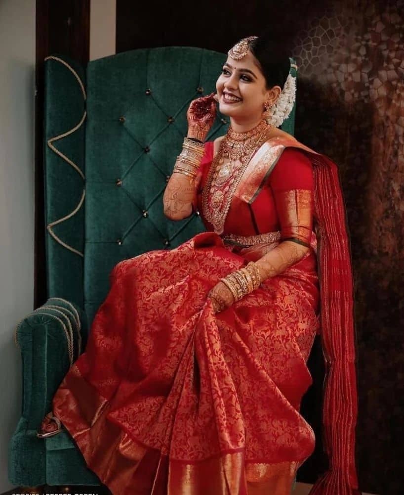 Buy Beige pink silk saree with silk blouse online at best price – Karagiri