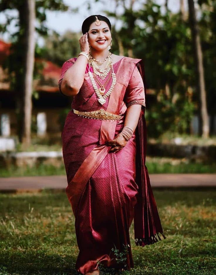 Red Silk Bridal Saree With Moti Pearl Work Elegant Indian - Etsy