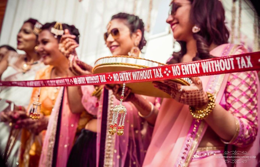 Indian groom ribbon kata - Hindu Wedding