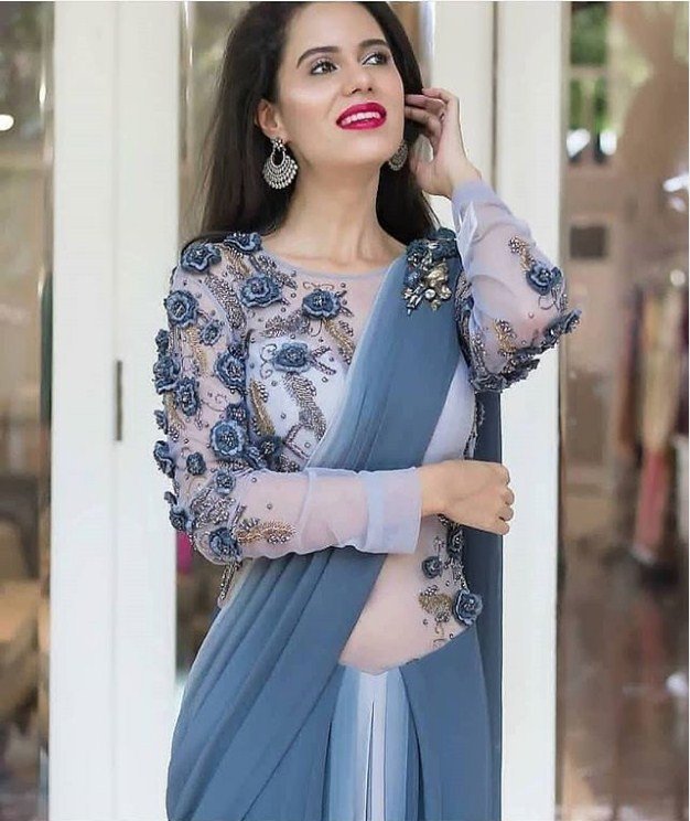 Sheer royalty style blouse - Saree Blouse Designs
