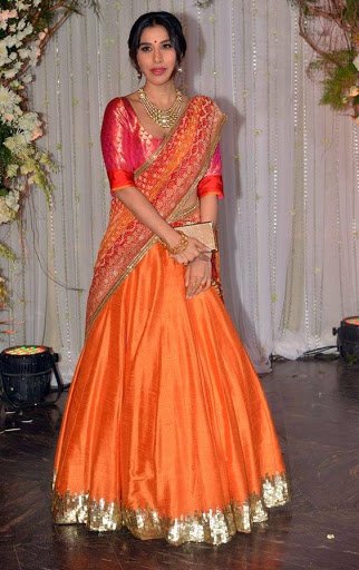 Latest Light Green and Orange Colour Designer Lehenga Choli for Wedding |  Green blouse designs, Orange lehenga, Lehenga designs