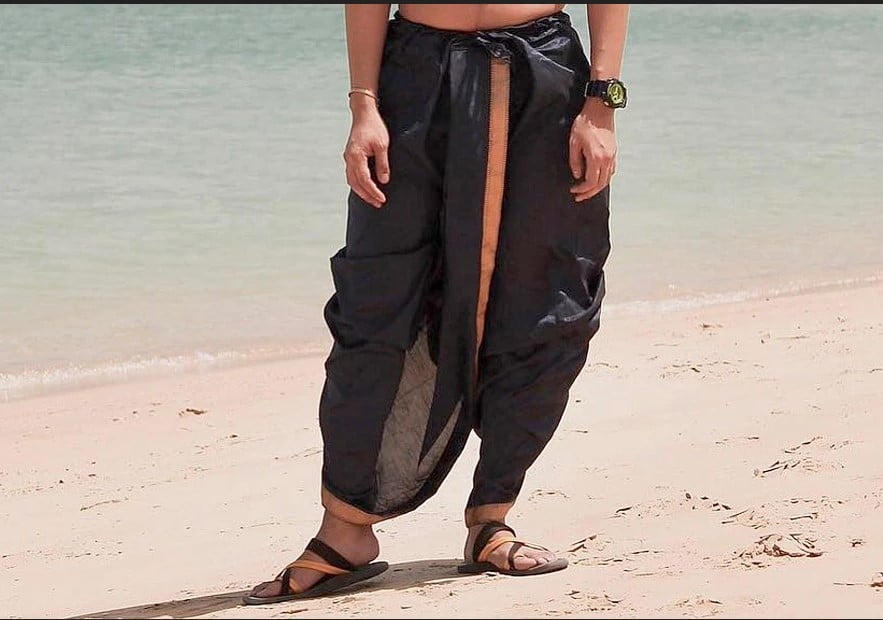 The dhoti is worn both formally and loosely by men