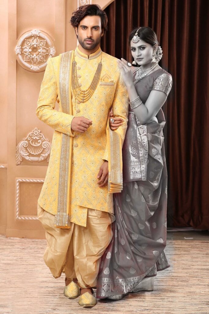 White or Turmeric Yellow Style for Weddings