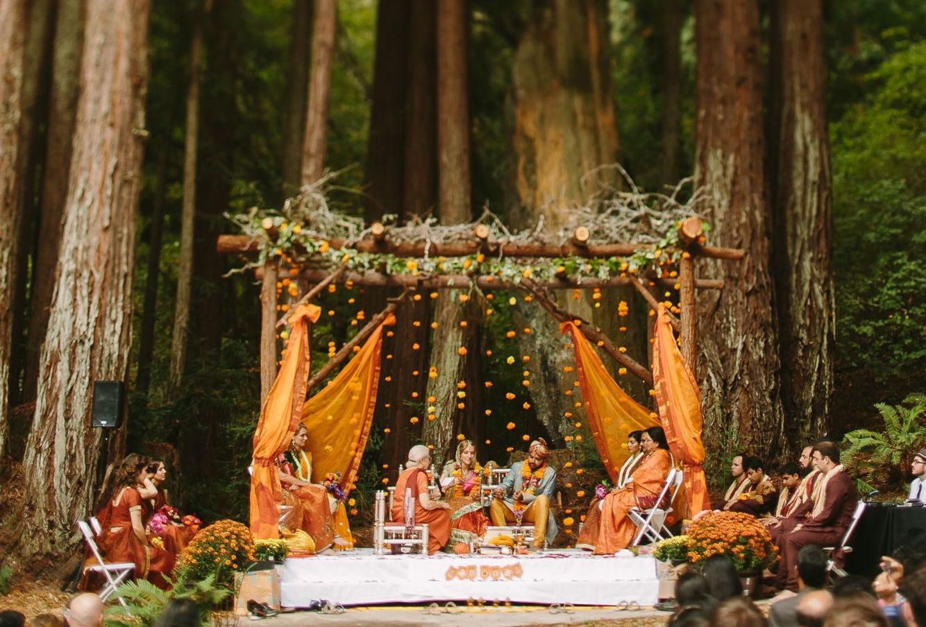 Indian wedding decor - in the woods