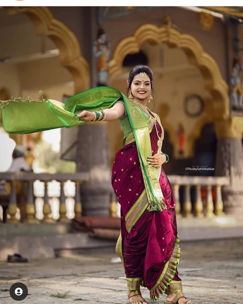 Smita Gondkar's beautiful Nauvari saree looks | Times of India-sgquangbinhtourist.com.vn