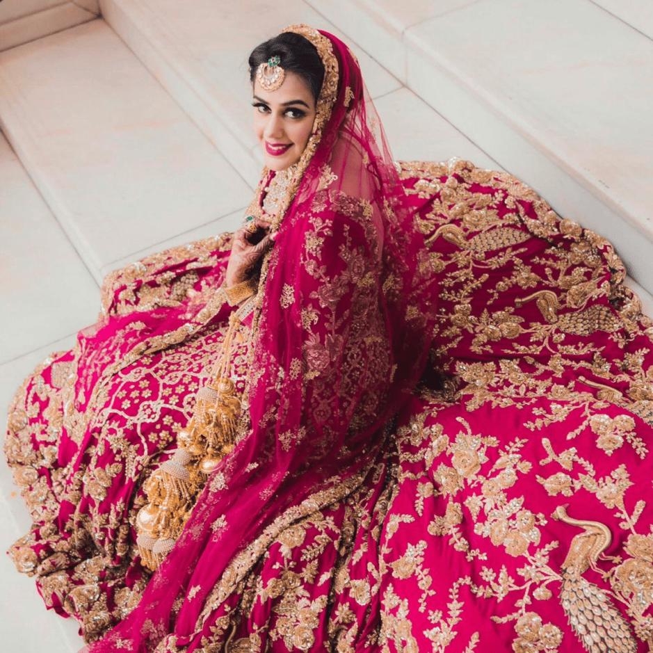 Designer Red Silk Heavy Work Punjabi Bridal Suit DT10561