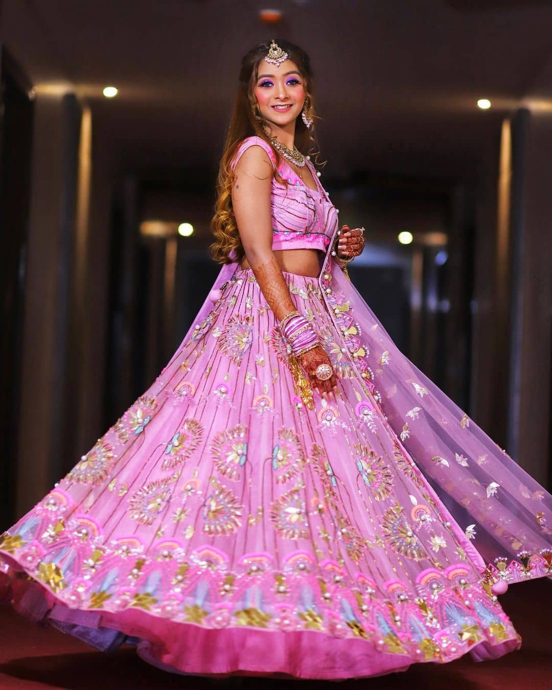 Buy Charismatic Pink Zari Work Art Silk Engagement Wear Lehenga Choli -  Zeel Clothing