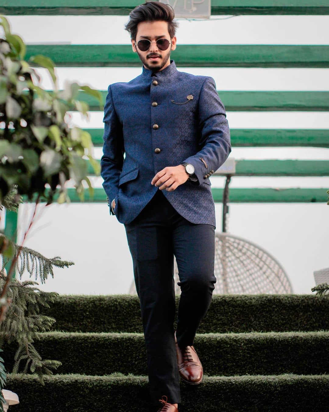 Buy modern Black Sali Patern Jodhpuri Suit online-gemektower.com.vn