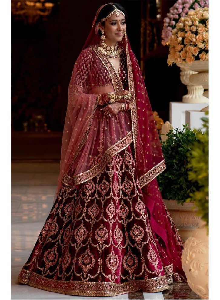 Embellished Maroon Silk Stitched Kurti with Dupatta | Aashirwad Navya-9518  | Cilory.com