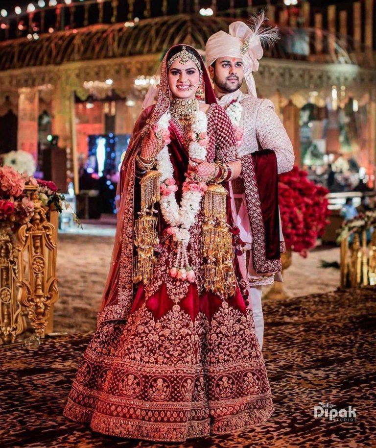 45 Ravishing Maroon Bridal Lehenga designs to swoon over