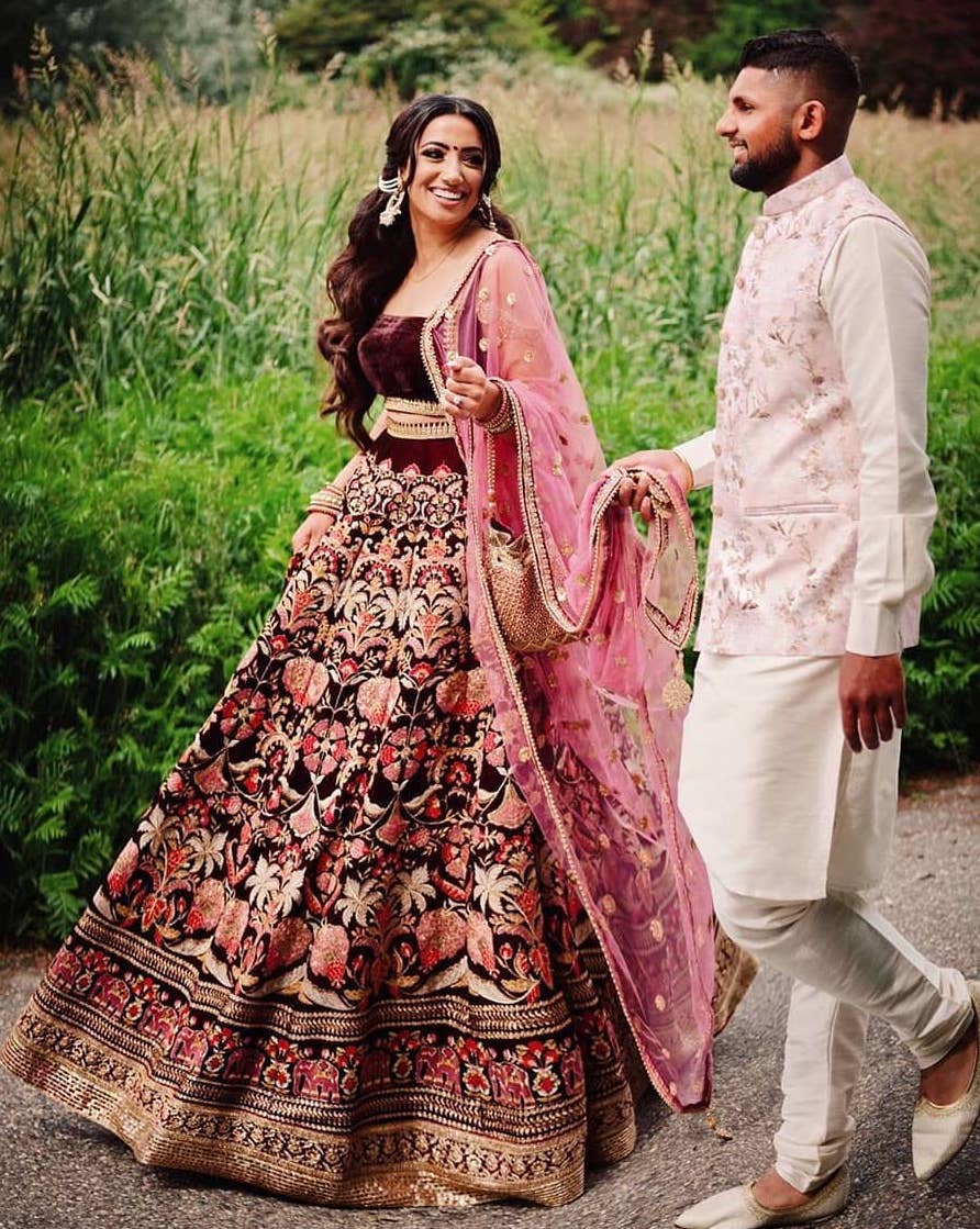 Buy Super Maroon Thread Embroidery Art Silk Wedding Lehenga Choli From Zeel  Clothing