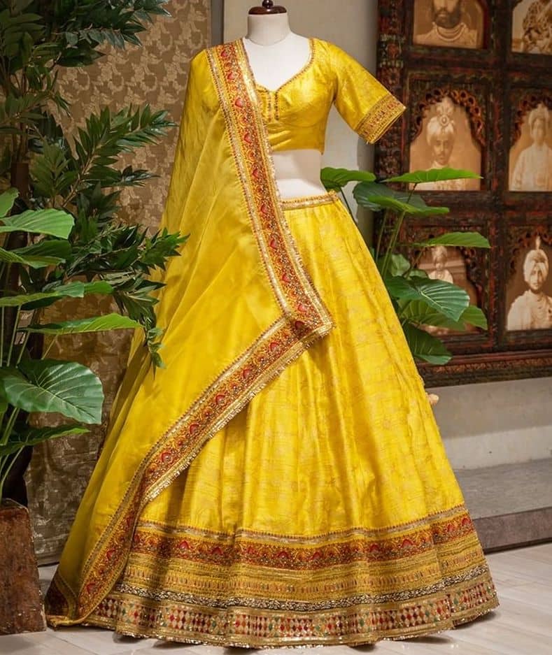 Royal Yellow Bridal Lehenga with Vintage Vibe