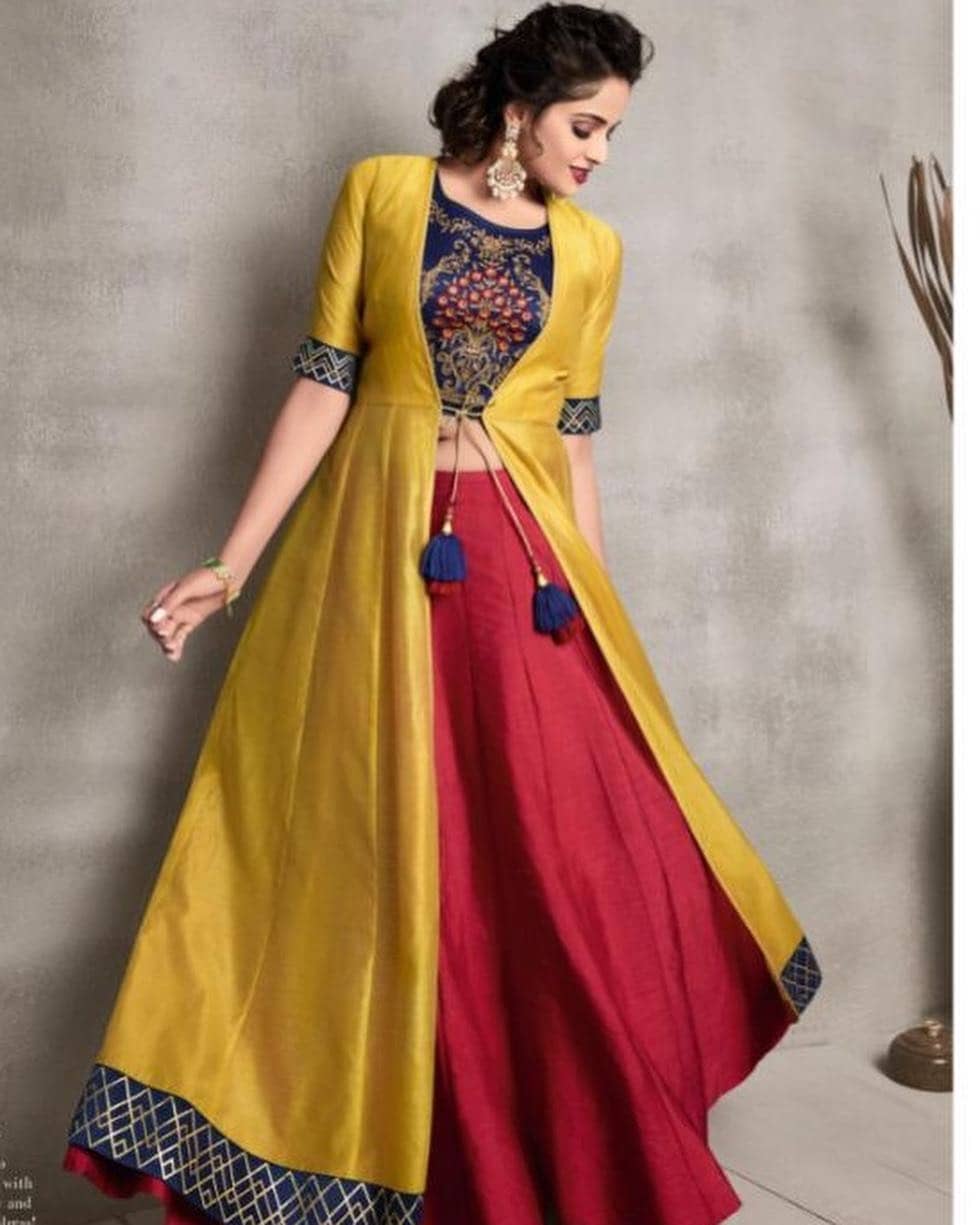 More Contrasts - Lehenga with cape