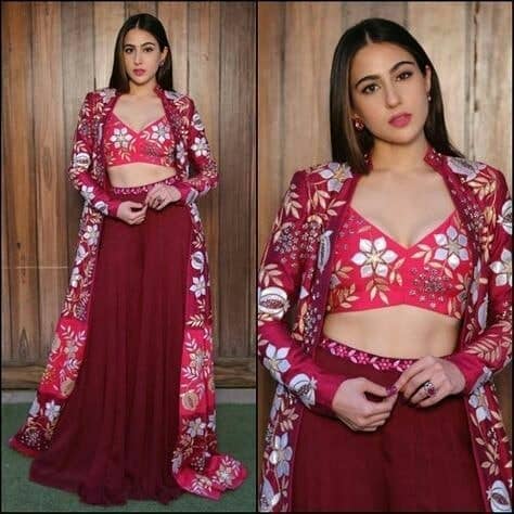 Of Reds and Silvers - Lehenga with jacket