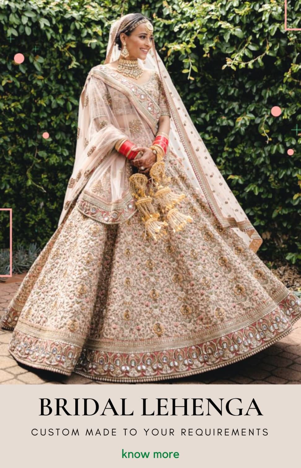 GetEthnic Indian Bridal lehenga for brides