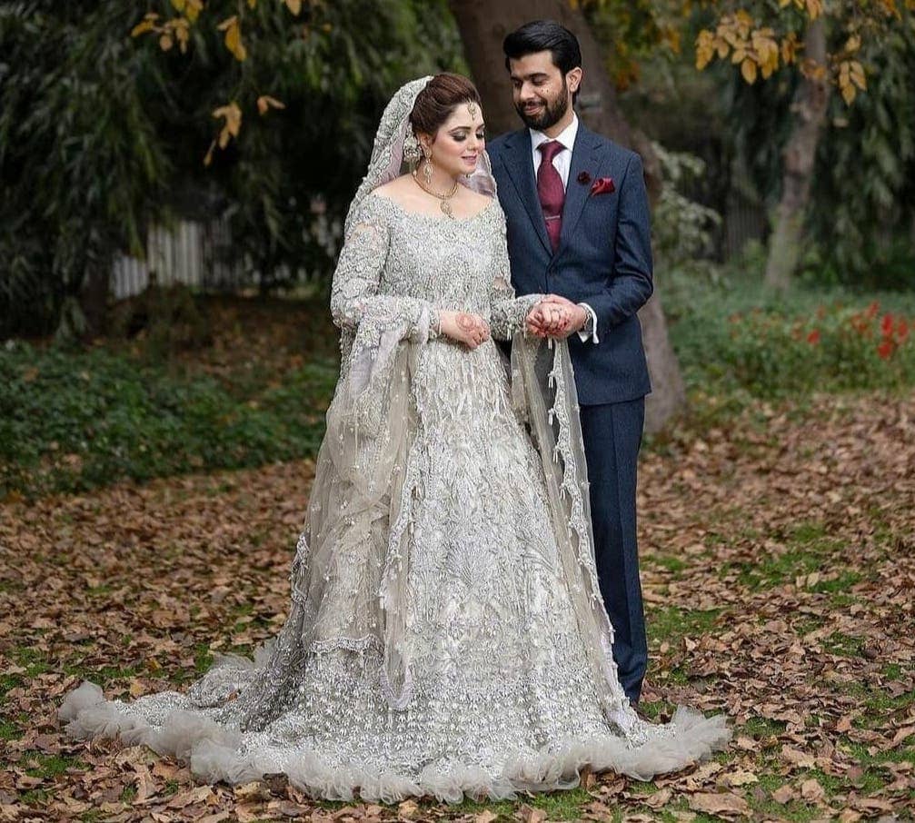 Ash-Toned Pakistani Lehenga Gown