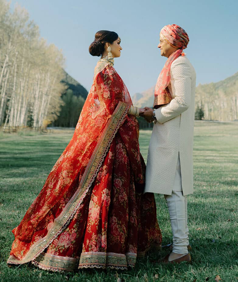 Subtlety in Floral Looks of Lehenga and sherwani