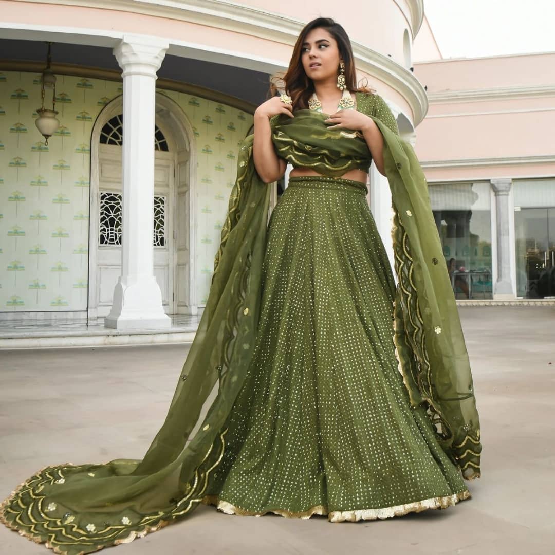 Sea Green Color Latest lehenga design For Women – Ville Fashions
