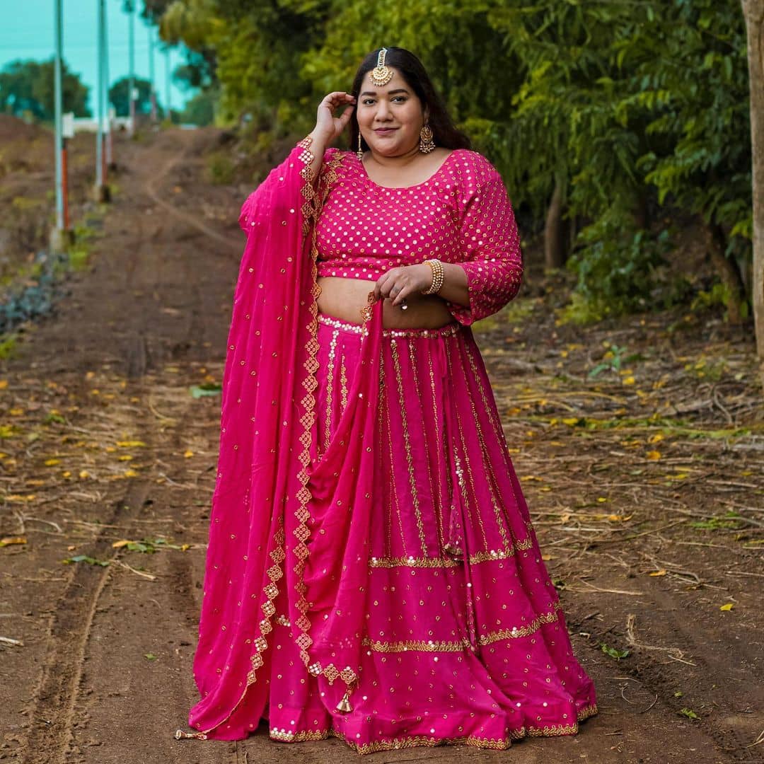 Beautiful Plus size cotton Chaniya Choli for Navratri garbha dress –  siyarasfashionhouse