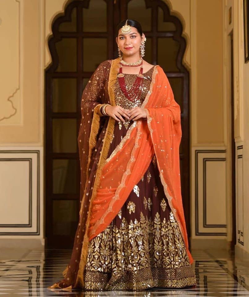 ETHNIC EMPORIUM Indian Designer Skirt lehenga Suit Style hand work India |  Ubuy