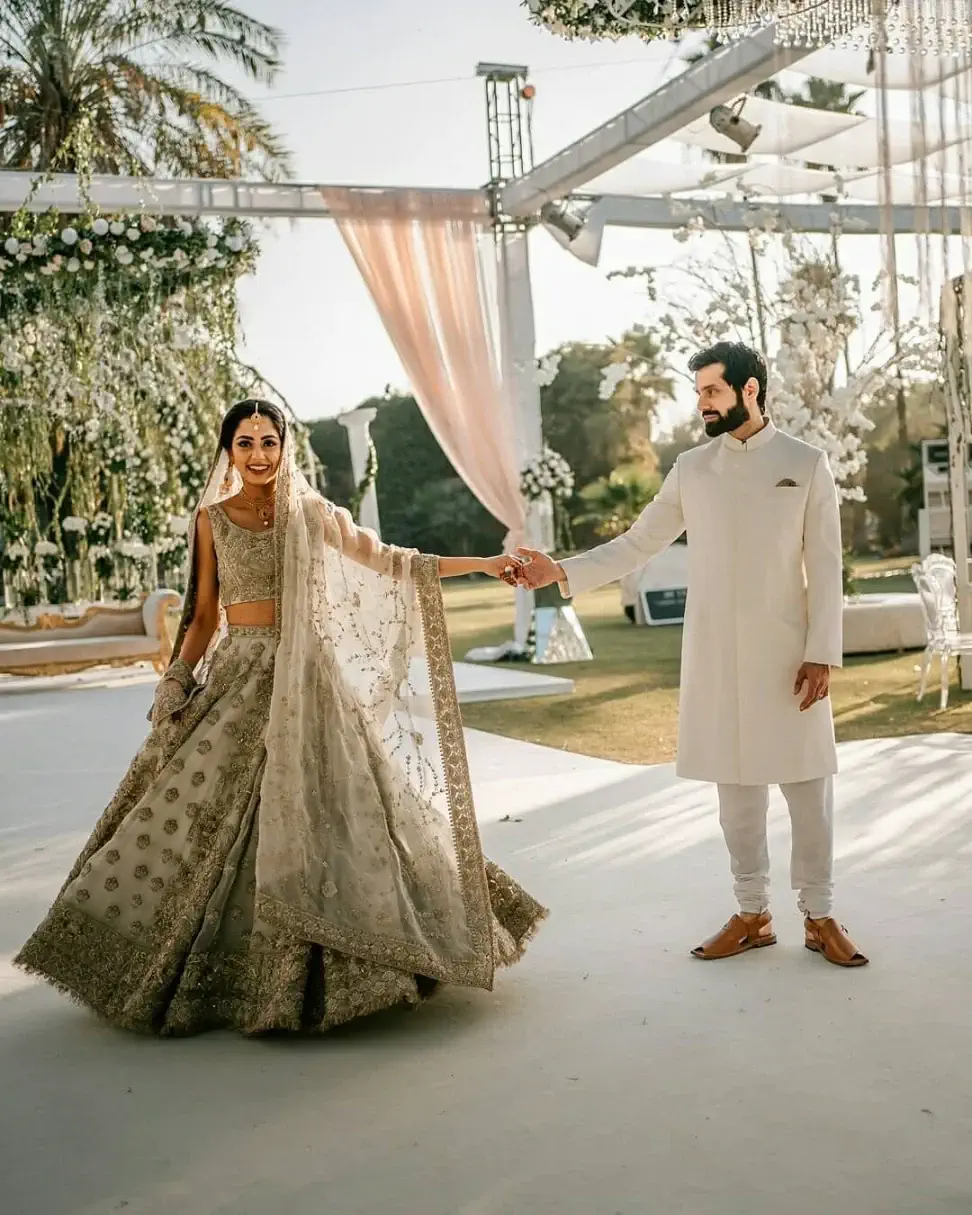 Magical Off White - Matching Indian Couple wedding outfits