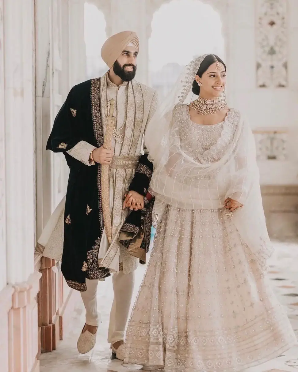 Couple Wedding Outfit Ideas | Colour Coordinated | Coordinated Outfit | Wedding  outfit, Bride, Groom outfit