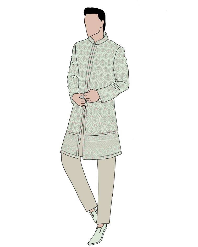 GetEthnic - Groom Sherwani Sketch