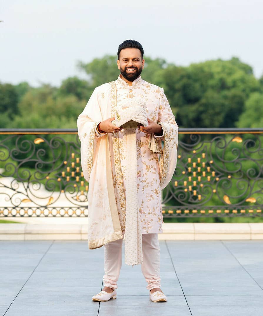 The Timeless White and Gold - Groom Sherwani 2023