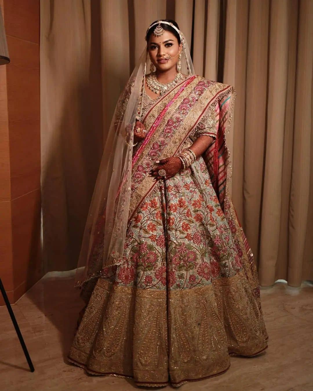 Teal Blue Soft Net Stylish Wedding Reception Lehenga Choli @Indian Couture