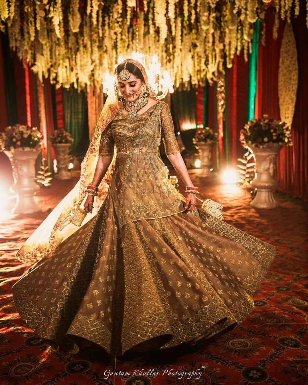 ANHAD - Wedding Reception Lehenga for Indian Brides. Designer Outfit  Collection 2019. Visit:- ANHAD Store to Shop Stunning Wedding Outfits. A-7,  First Floor South Extension Part-I, New Delhi #DesignerOutfits  #BridalFashion #BridalLehenga #Wedding #