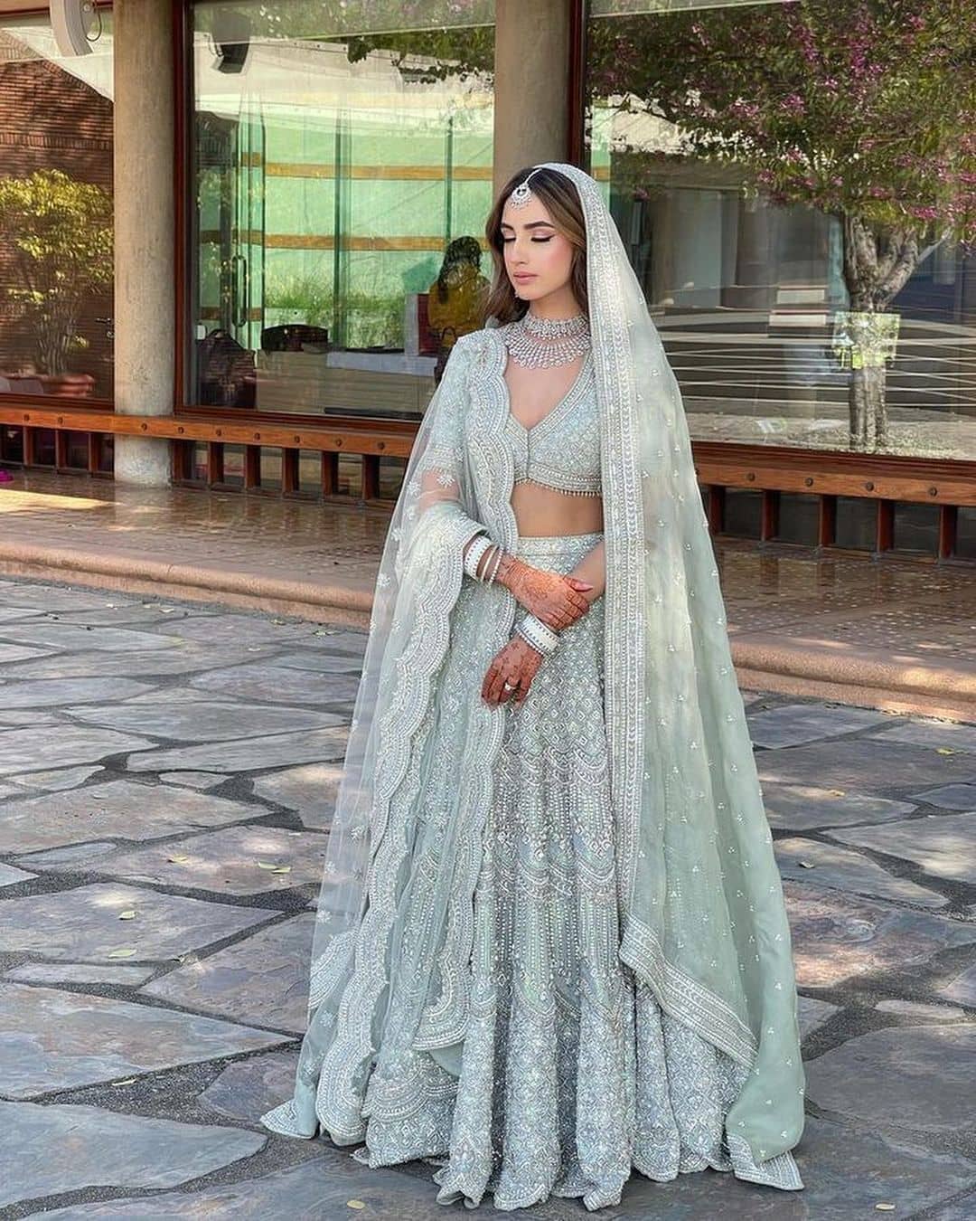 More Silver Lehengas for the Summer Reception