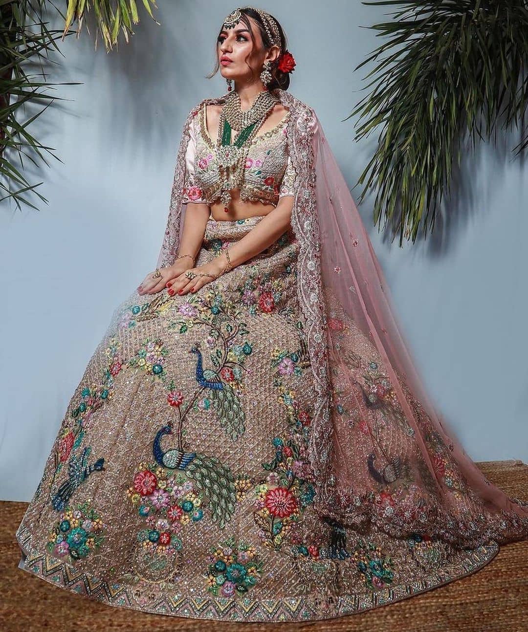 The Peacock Reception Lehenga for Indian Bride