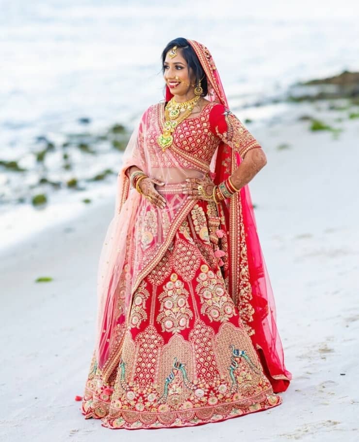 The Peacock style Indian Bridal Lehenga