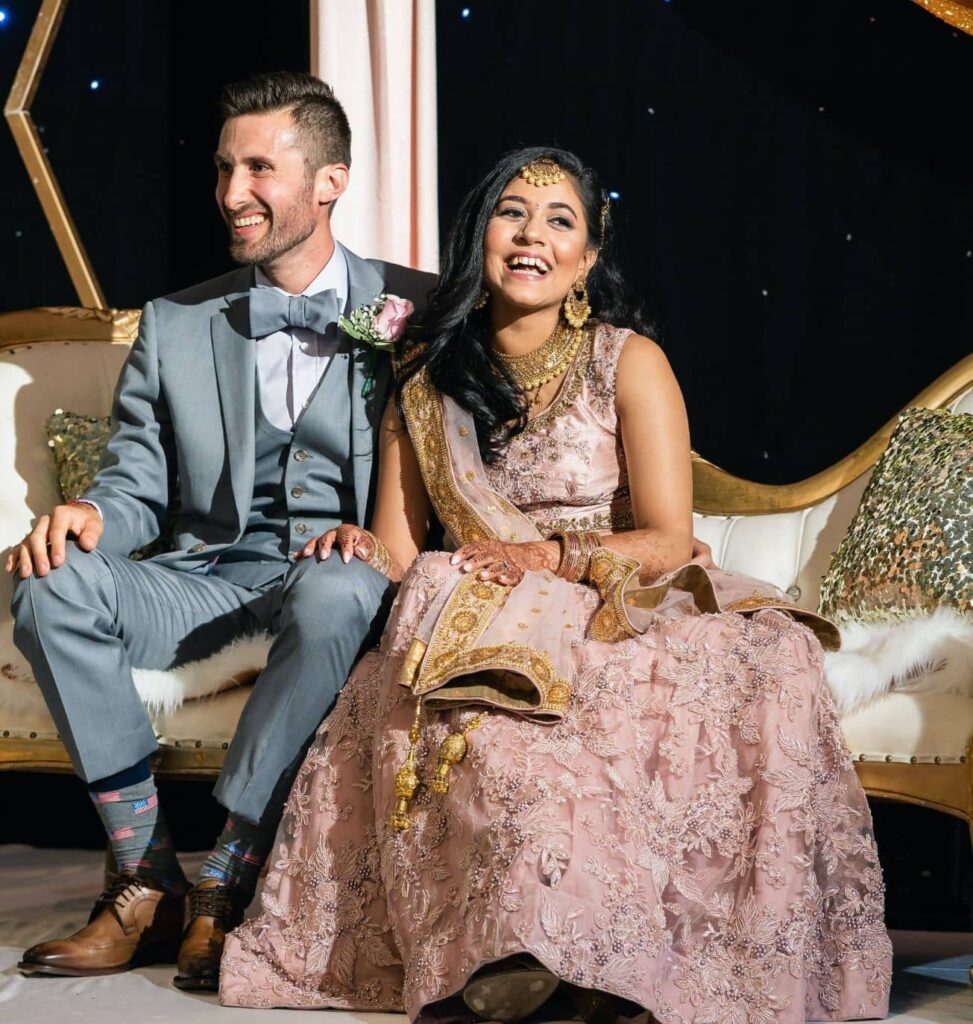 Indian Floral Peach Lehnga Dress