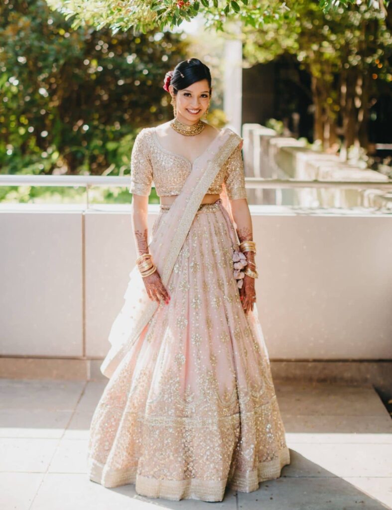 Peach Laila Lehenga set