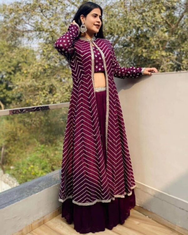 Maroon Gota Patti Lehenga Set