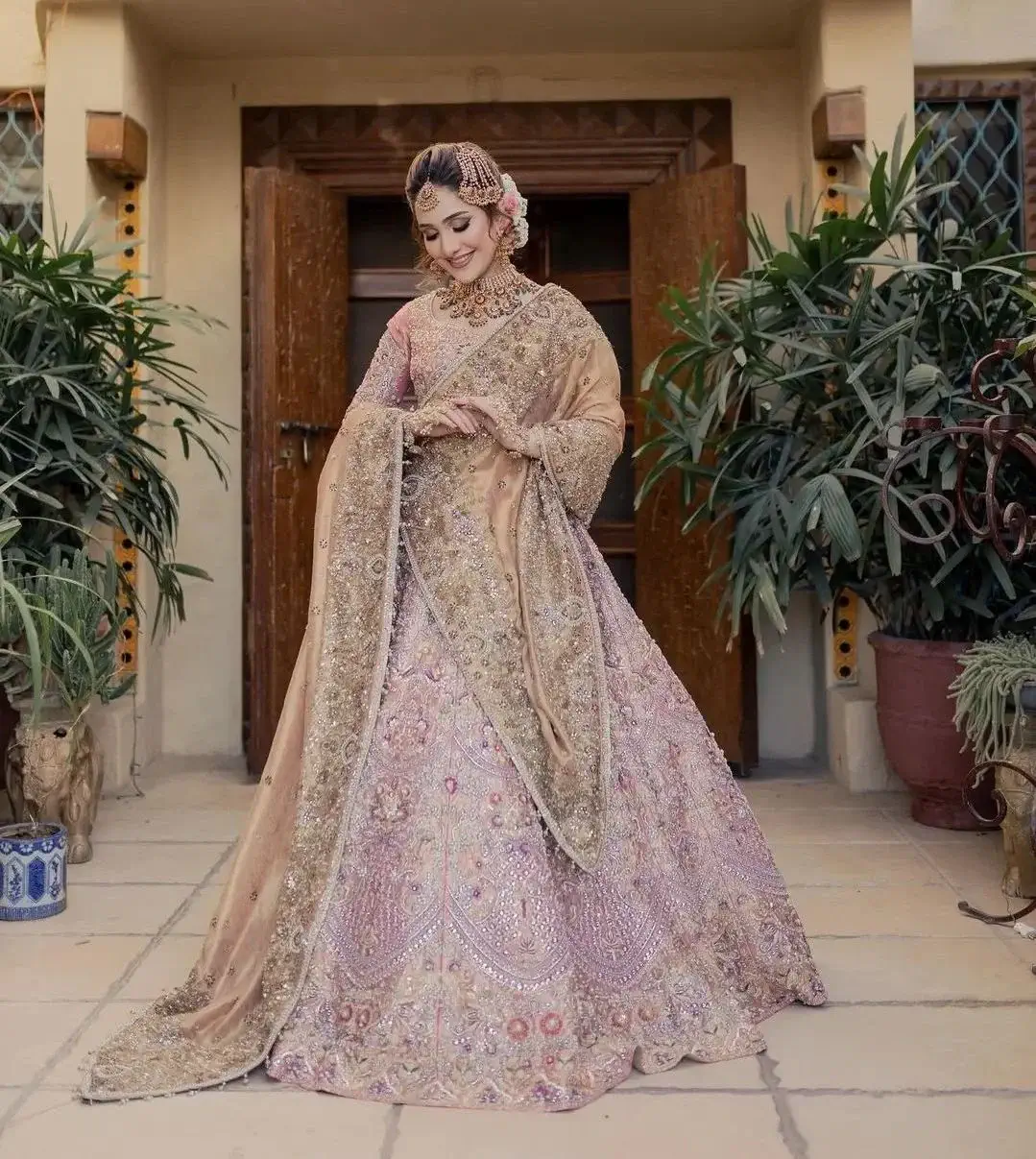 Metallic Rose Gold Bridal Lehenga | Custom Indian Bridal Wear Online |  Indian outfits lehenga, Indian bridal wear, Wedding lehenga designs