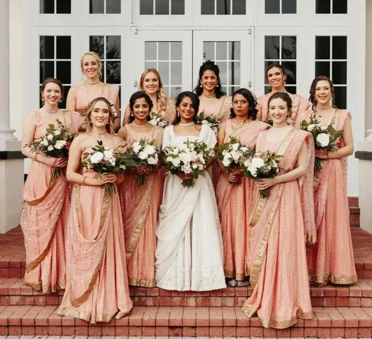 Simple, Aesthetic Wedding With The Bride In A Rose Gold Lehenga | Gold  lehenga, Pink bridal lehenga, Indian wedding dress