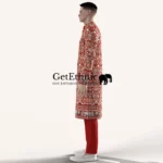 Vivek Red Sherwani Sketch 2